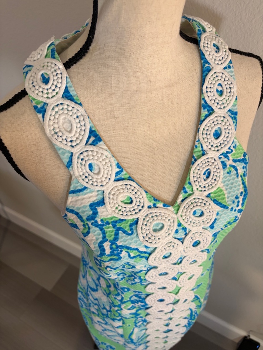 💚Lilly Pulitzer EUC Trudy GO GO Green Shift Dress in Blue Green & White Sz 4 🌊 - Picture 6 of 12